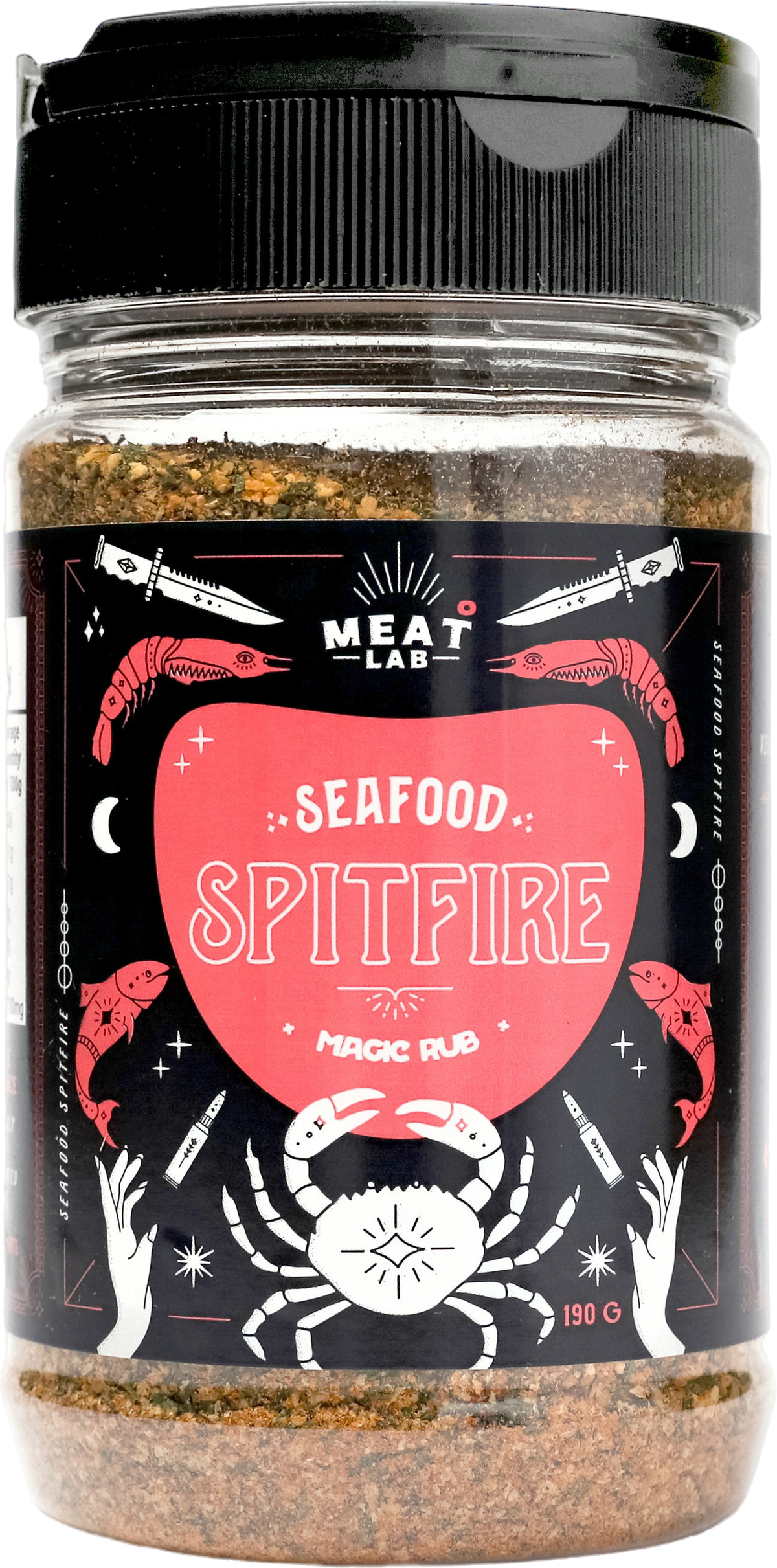 Seafood Spitfire jar, a Meat Lab rub for fish and shellfish